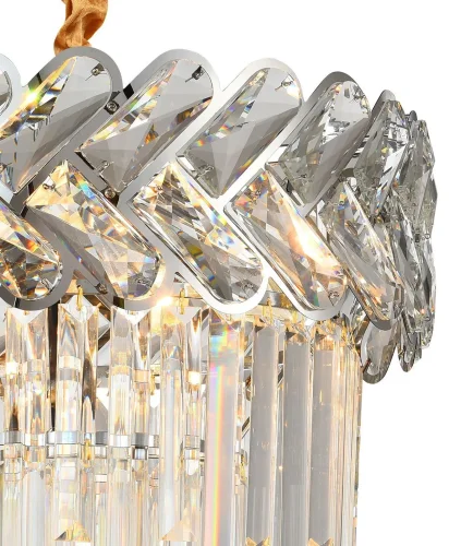 Люстра подвесная ARMOUR 81436/6C CHROME Natali Kovaltseva прозрачная хром на 5 ламп, основание хром в стиле классический фото 2